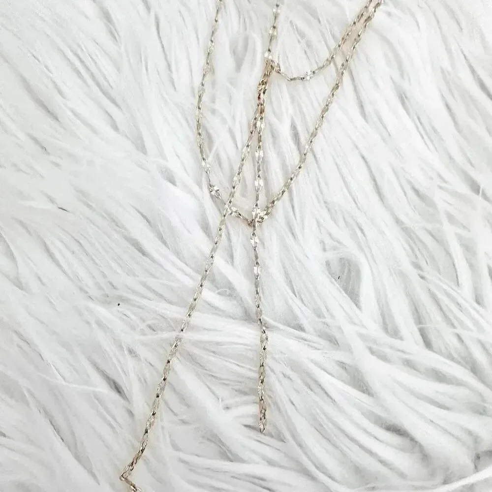 PARK LANE | Whisper Necklace Gold‎ Tone Lariat Doubke Chain Layered Dainty